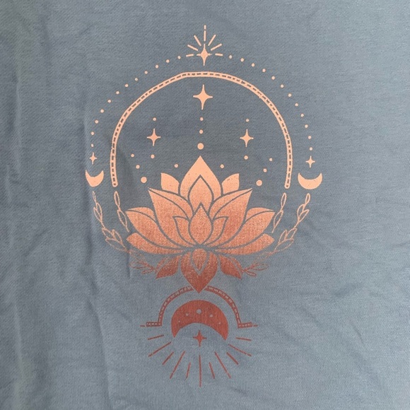 Pact 100% Organic Cotton Ombre Lotus Graphic Slouchy Sweatshirt - Size XXL - NWT - Picture 3 of 7